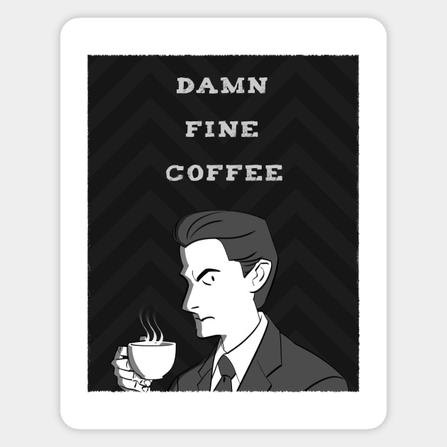 Twin peeks damn fine coffee agent Cooper Sticker by tumblebuggie